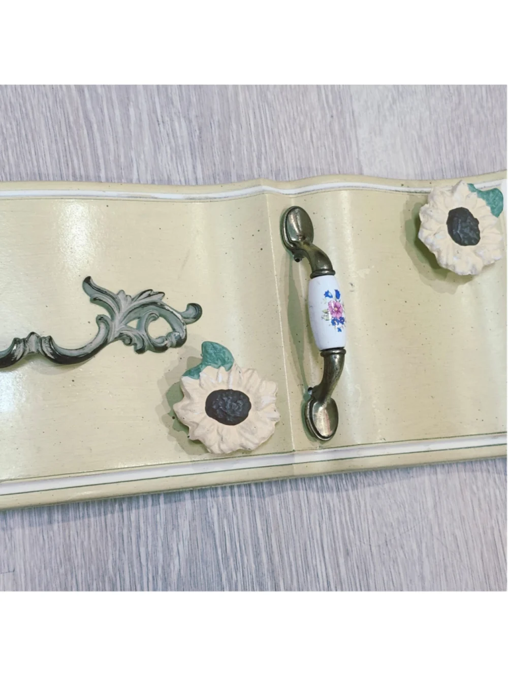 Handmade wall knob hook shelf repurposed drawer front